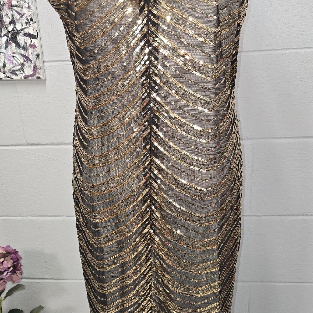 Fashion Nova Black and Gold Dress - Picture 9 of 12